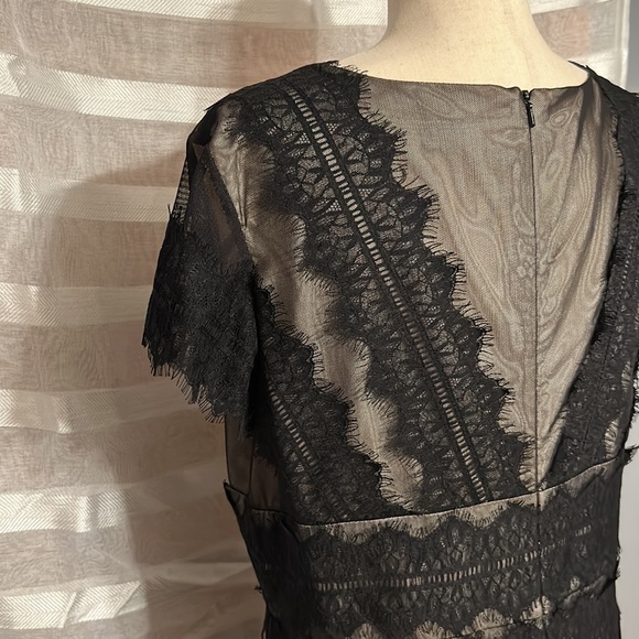 J.S. Collections Black Lace Dress, Size 16 - Picture 6 of 9
